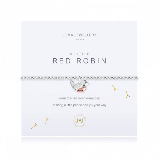 Joma Jewellery  A Little 'Red Robin' Bracelet 17.5cm Stretch