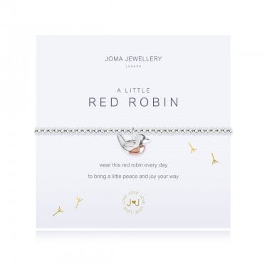 Joma Jewellery A Little 'Red Robin' Bracelet 17.5cm Stretch