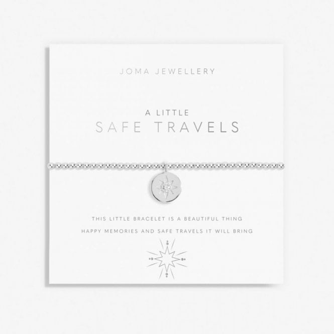 Joma Jewellery  A Little 'Safe Travels' Bracelet 17.5cm Stretch