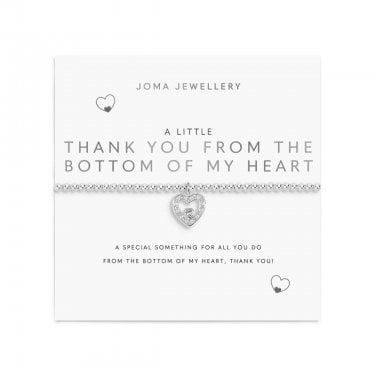 Joma Jewellery A Little 'Thank You From The Bottom Of My Heart' Bracelet 17.5cm Stretch