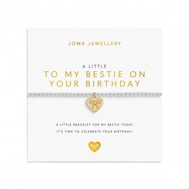 Joma Jewellery  A Little 'To My Bestie On Your Birthday' Two Tone Bracelet 17.5cm Stretch