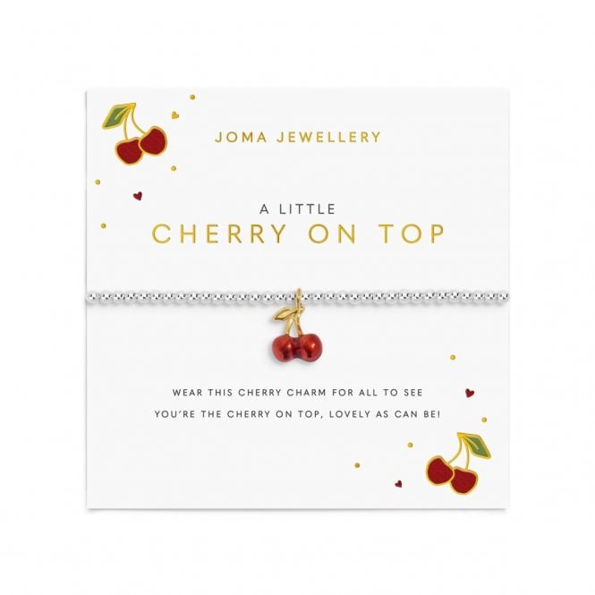 Joma Jewellery  A Little Vibes 'Cherry On Top' Bracelet 17.5cm Stretch