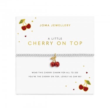 Joma Jewellery A Little Vibes 'Cherry On Top' Bracelet 17.5cm Stretch