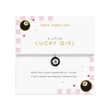 Joma Jewellery A Little Vibes 'Lucky Girl' Silver Tone Bracelet 17.5cm Stretch