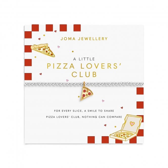 Joma Jewellery  A Little Vibes 'Pizza Lovers' Club' Two Tone Bracelet 17.5cm Stretch
