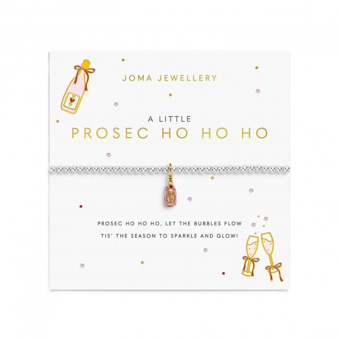 Joma Jewellery  A Little Vibes 'Prosec Ho Ho Ho' Two Tone Bracelet 17.5cm Stretch
