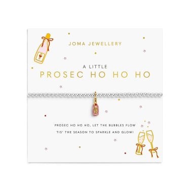 Joma Jewellery A Little Vibes 'Prosec Ho Ho Ho' Two Tone Bracelet 17.5cm Stretch