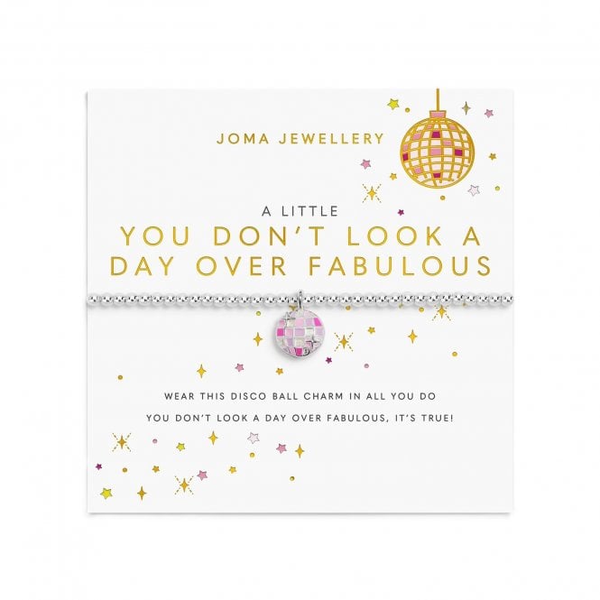 Joma Jewellery  A Little Vibes 'You Don't Look A Day Over Fabulous' Silver Tone Bracelet 17.5cm Stretch