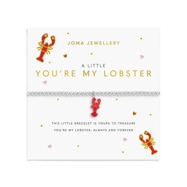 Joma Jewellery A Little Vibes 'You're My Lobster' Silver Tone Bracelet 17.5cm Stretch