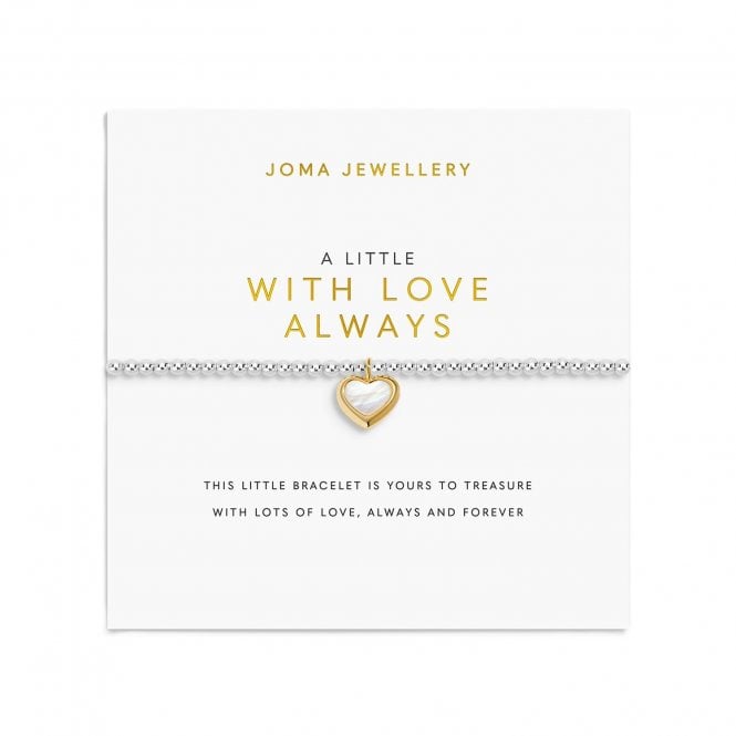 Joma Jewellery  A Little 'With Love Always' Two Tone Bracelet 17.5cm Stretch