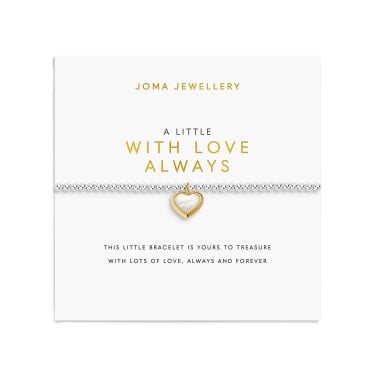 Joma Jewellery A Little 'With Love Always' Two Tone Bracelet 17.5cm Stretch