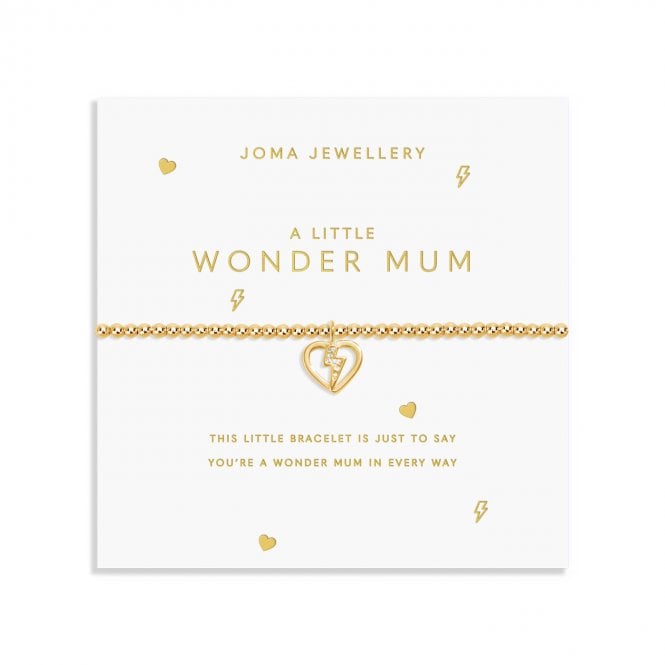 Joma Jewellery  A Little 'Wonder Mum' Gold Tone Bracelet 17.5cm Stretch  