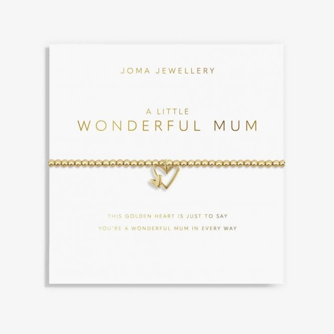 Joma Jewellery  A Little 'Wonderful Mum' Gold Tone Bracelet 17.5cm Stretch