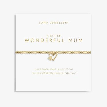 Joma Jewellery A Little 'Wonderful Mum' Gold Tone Bracelet 17.5cm Stretch
