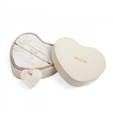 Joma Jewellery A Little 'Wonderful Mum' Heart Jewellery Box 17.5cm Stretch