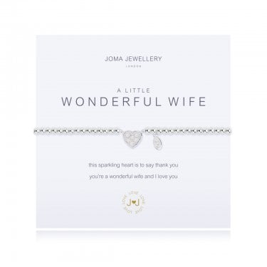 Joma Jewellery A Little 'Wonderful Wife' Bracelet 17.5cm Stretch