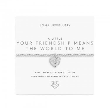 Joma Jewellery A Little 'Your Friendship Means The World To Me' Bracelet 17.5cm Stretch