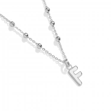 Joma Jewellery Alphabet A Little 'F' Necklace 46cm + 5cm 