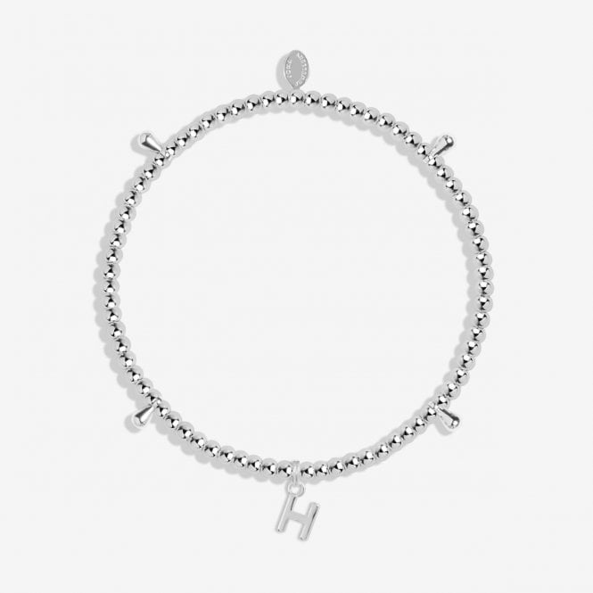 Joma Jewellery  Alphabet A Little 'H' Bracelet 17.5cm Stretch   