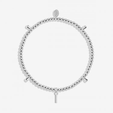 Joma Jewellery Alphabet A Little 'I' Bracelet 17.5cm Stretch  