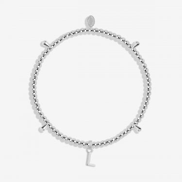 Joma Jewellery Alphabet A Little 'L' Bracelet 17.5cm Stretch 