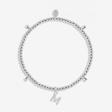 Joma Jewellery Alphabet A Little 'M' Bracelet 17.5cm Stretch  