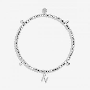 Joma Jewellery Alphabet A Little 'N' Bracelet 17.5cm Stretch  