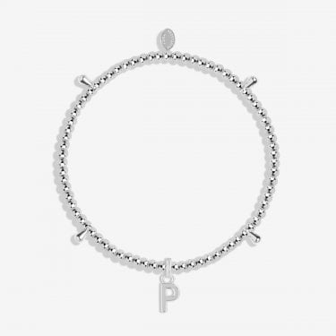 Joma Jewellery Alphabet A Little 'P' Bracelet 17.5cm Stretch   
