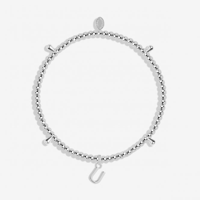 Joma Jewellery  Alphabet A Little 'U' Bracelet 17.5cm Stretch  