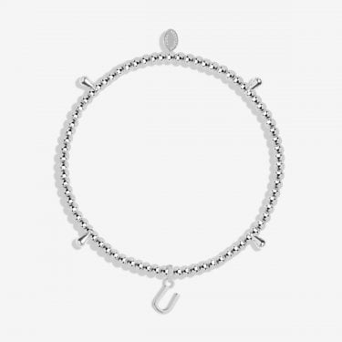 Joma Jewellery Alphabet A Little 'U' Bracelet 17.5cm Stretch  