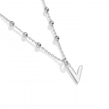 Joma Jewellery Alphabet A Little 'V' Necklace 46cm + 5cm 