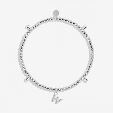 Joma Jewellery Alphabet A Little 'W' Bracelet 17.5cm Stretch 