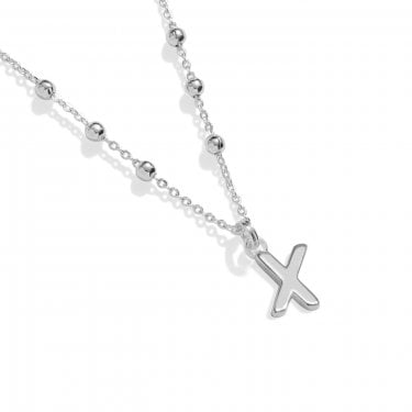 Joma Jewellery Alphabet A Little 'X' Necklace 46cm + 5cm 
