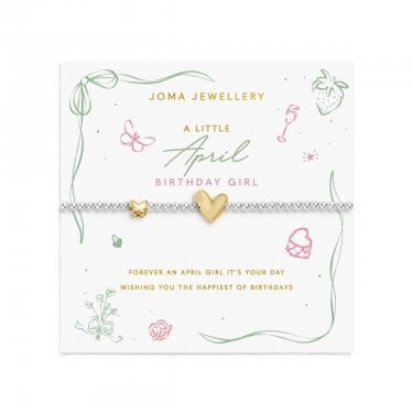 Joma Jewellery Birth Month A Little 'April' Two Tone Bracelet 17.5cm Stretch