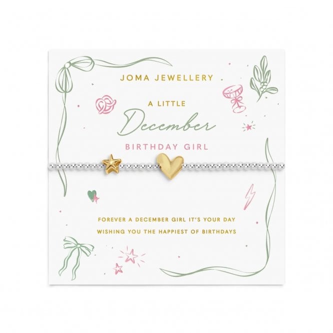 Joma Jewellery  Birth Month A Little 'December' Two Tone Bracelet 17.5cm Stretch