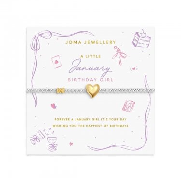 Joma Jewellery Birth Month A Little 'January' Two Tone Bracelet 17.5cm Stretch