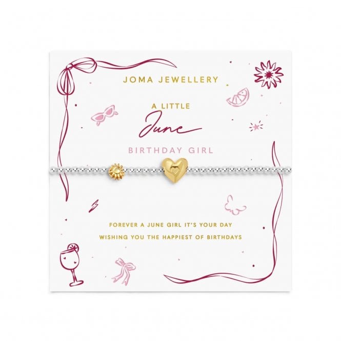 Joma Jewellery  Birth Month A Little 'June' Two Tone Bracelet 17.5cm Stretch