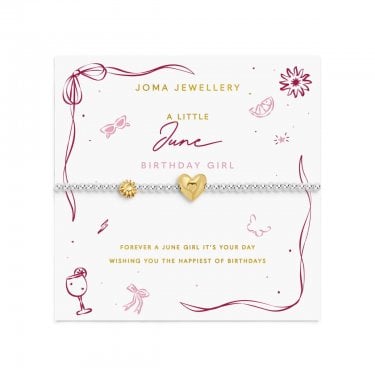Joma Jewellery Birth Month A Little 'June' Two Tone Bracelet 17.5cm Stretch