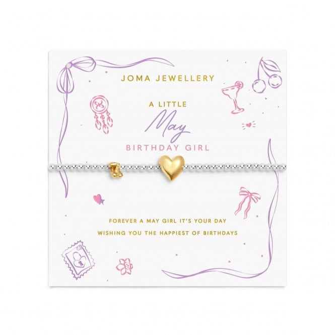 Joma Jewellery  Birth Month A Little 'May' Two Tone Bracelet 17.5cm Stretch