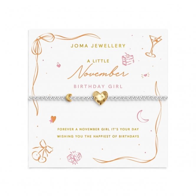 Joma Jewellery  Birth Month A Little 'November' Two Tone Bracelet 17.5cm Stretch
