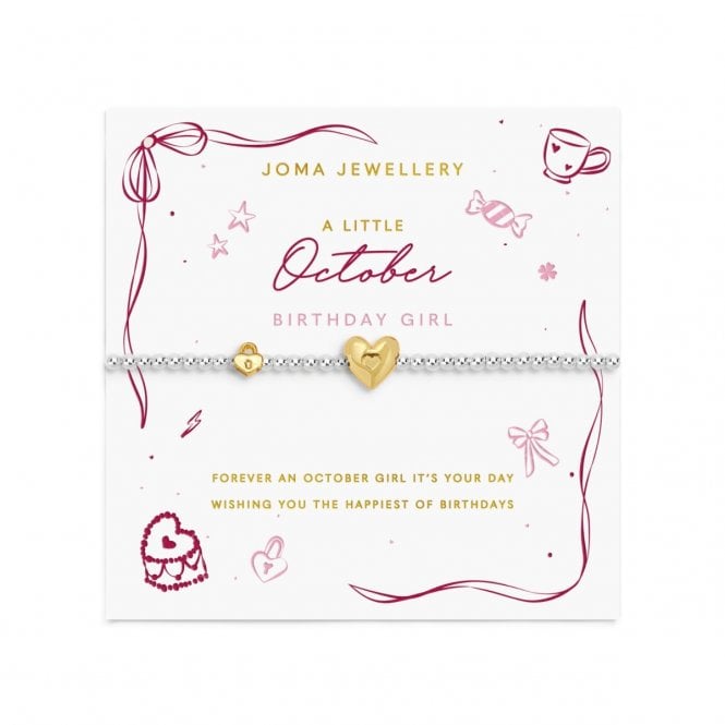 Joma Jewellery  Birth Month A Little 'October' Two Tone Bracelet 17.5cm Stretch