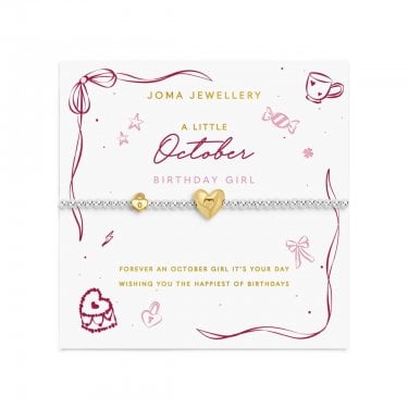 Joma Jewellery Birth Month A Little 'October' Two Tone Bracelet 17.5cm Stretch