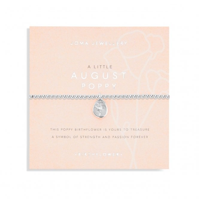 Joma Jewellery  Birthflower A Little 'August' Poppy Bracelet 17.5cm Stretch  