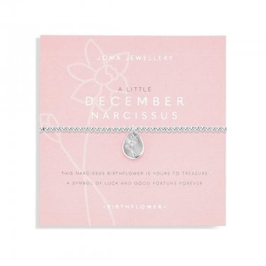 Joma Jewellery Birthflower A Little 'December' Narcissus Bracelet 17.5cm Stretch  