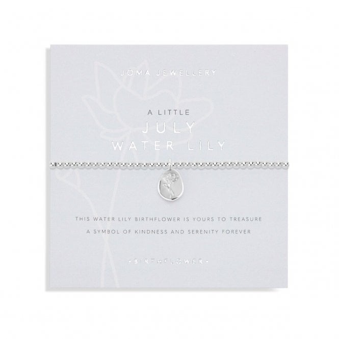 Joma Jewellery  Birthflower A Little 'July' Water Lily Bracelet 17.5cm Stretch 