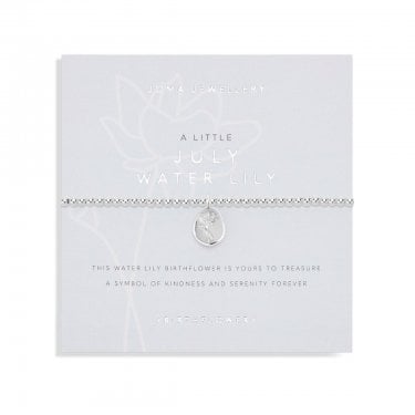 Joma Jewellery Birthflower A Little 'July' Water Lily Bracelet 17.5cm Stretch 