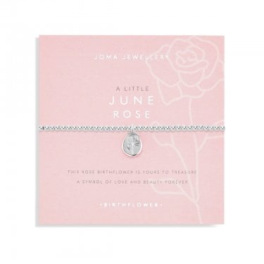 Joma Jewellery Birthflower A Little 'June' Rose Bracelet 17.5cm Stretch  