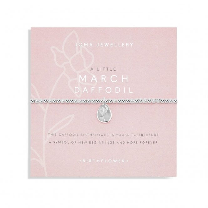 Joma Jewellery  Birthflower A Little 'March' Daffodil Bracelet 17.5cm Stretch 