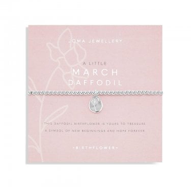 Joma Jewellery Birthflower A Little 'March' Daffodil Bracelet 17.5cm Stretch 