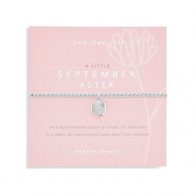 Joma Jewellery  Birthflower A Little 'September' Aster Bracelet 17.5cm Stretch  